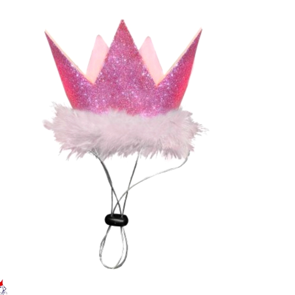 Huxley & Kent Pet Apparel - Pink Crown Princess Queen Crown Halloween LARGE